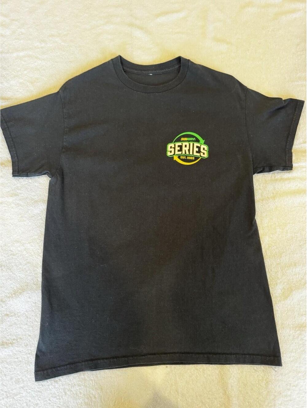 Subway Series Mens Size Medium #10 "All-American Club" Solid Black T-shirt